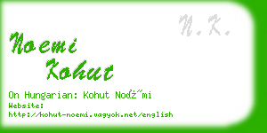 noemi kohut business card